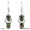 Earrings E4605-LAB with real Labradorite