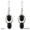 Earrings E4605-ON with real Black onyx