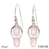 Earrings E4605-QR with real Rose quartz