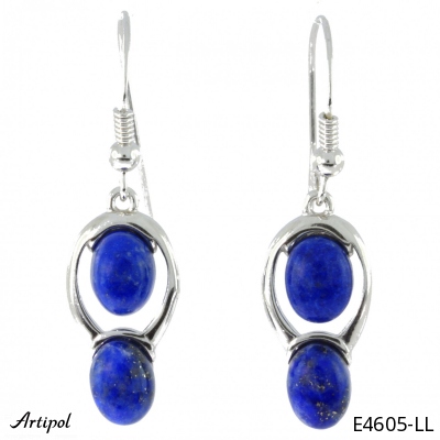 Earrings E4605-LL with real Lapis lazuli