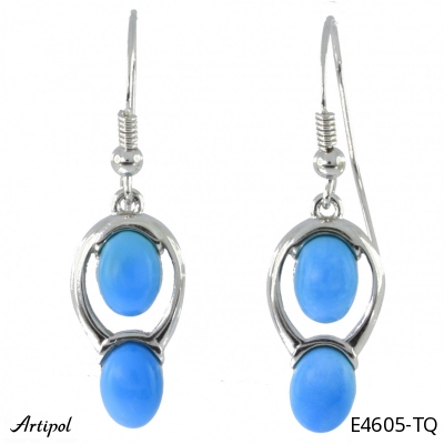 Earrings E4605-TQ with real Turquoise