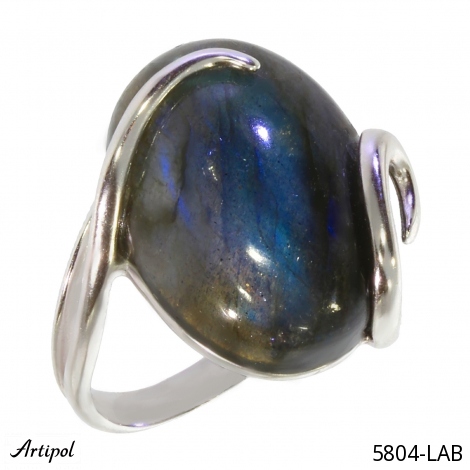 Ring 5804-LAB with real Labradorite
