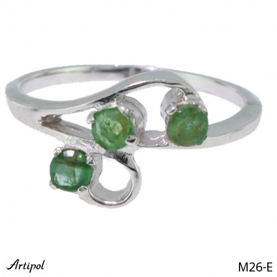 Ring M26-E with real Emerald