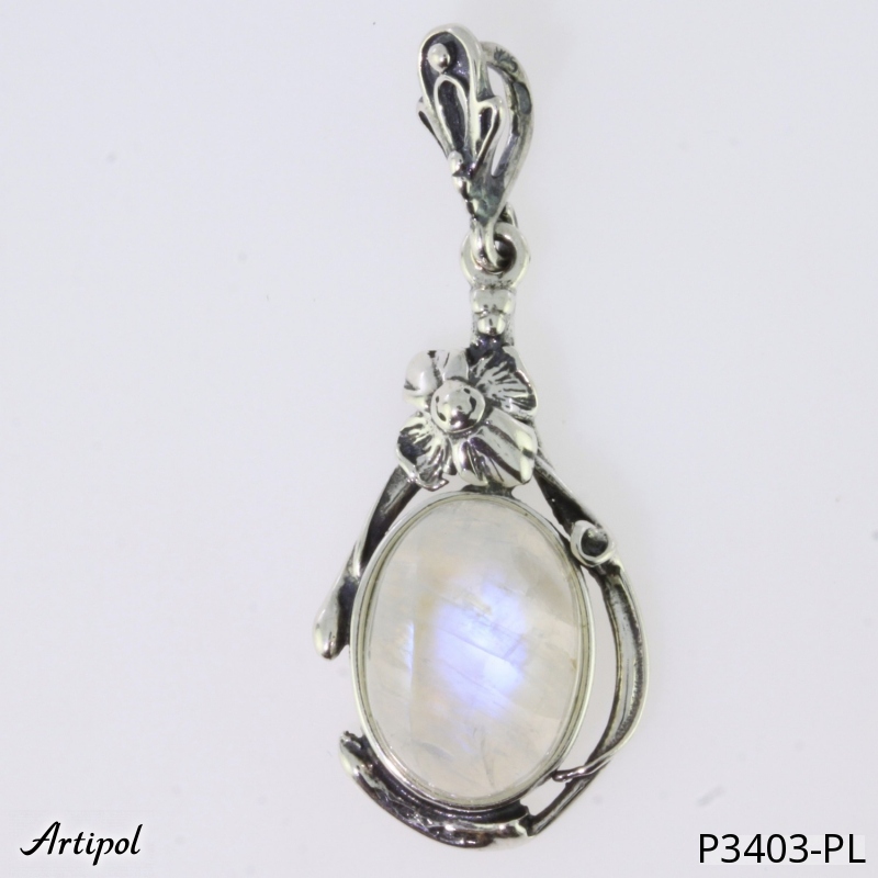 Pendentif P3403-PL en Pierre de lune véritable