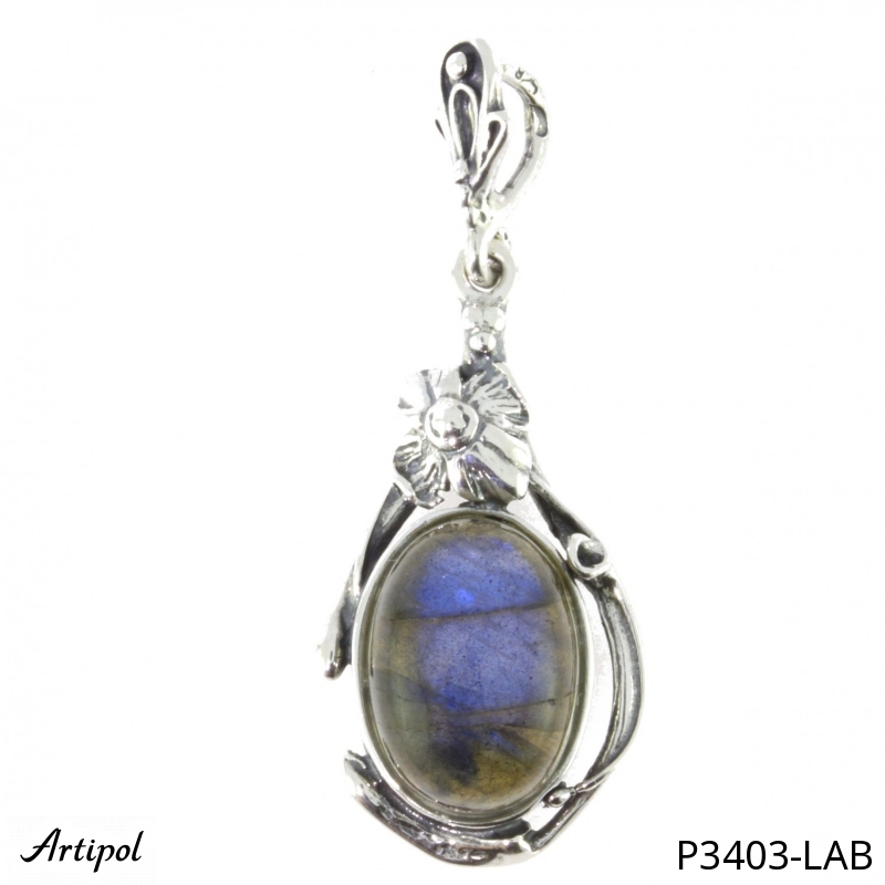 Pendentif P3403-LAB en Labradorite véritable