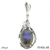 Pendant P3403-LAB with real Labradorite