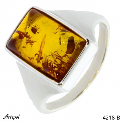 Ring 4218-B with real Amber