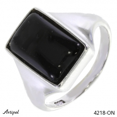 Bague 4218-ON en Onyx noir véritable