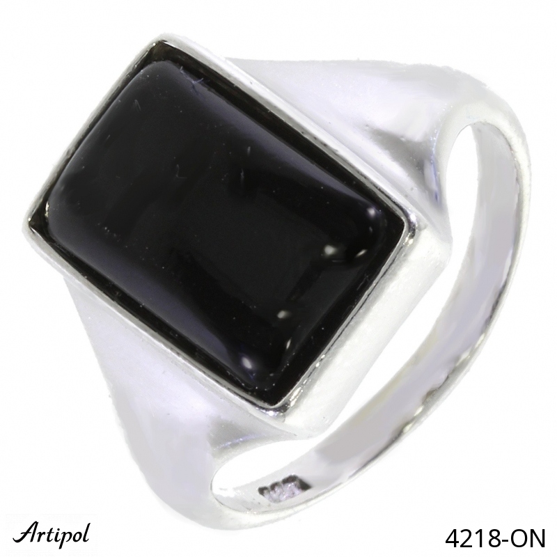 Ring 4218-ON mit echter Schwarzem Onyx