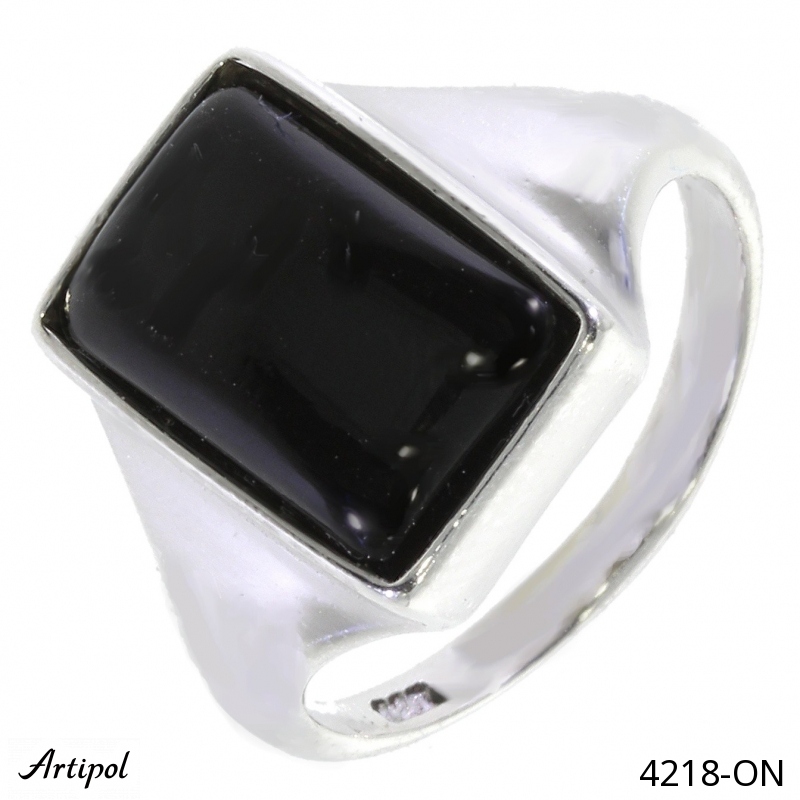 Ring 4218-ON with real Black Onyx