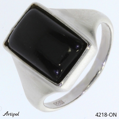 Ring 4218-ON with real Black Onyx