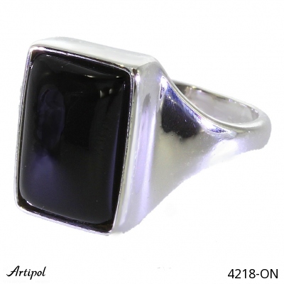 Ring 4218-ON with real Black Onyx