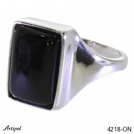 Ring 4218-ON mit echter Schwarzem Onyx