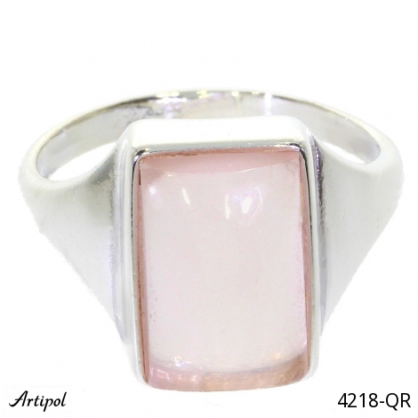 Ring 4218-QR with real Rose quartz