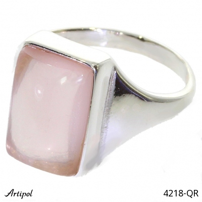 Ring 4218-QR with real Rose quartz