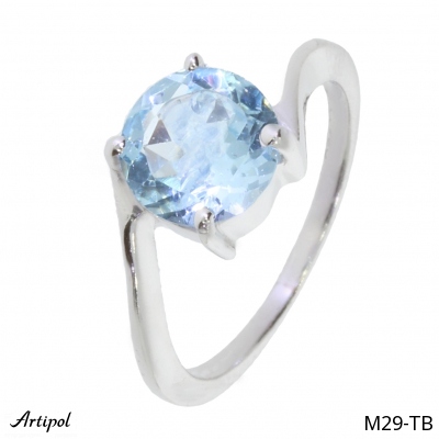 Ring M29-TB with real Blue topaz