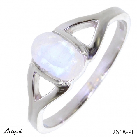 Ring 2618-PL with real Rainbow Moonstone