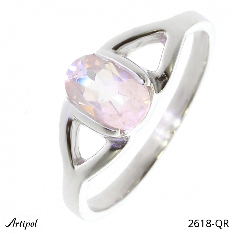 Bague 2618-QR en Quartz rose véritable