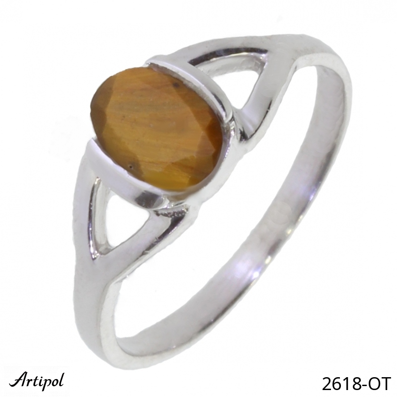 Bague 2618-OT en Oeil de tigre véritable