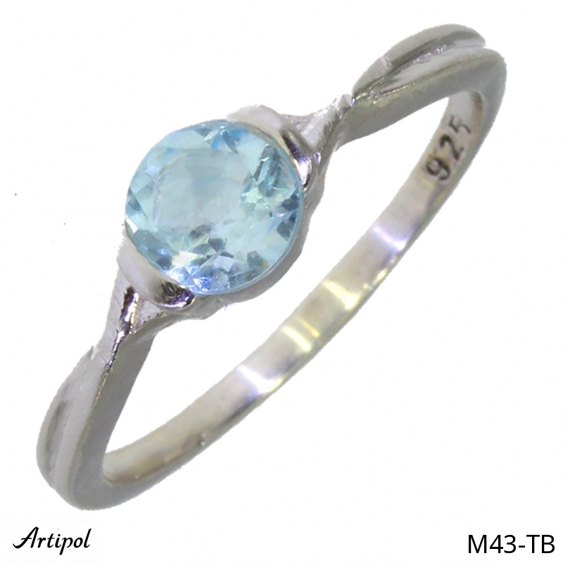 Ring M43-TB with real Blue Topaz