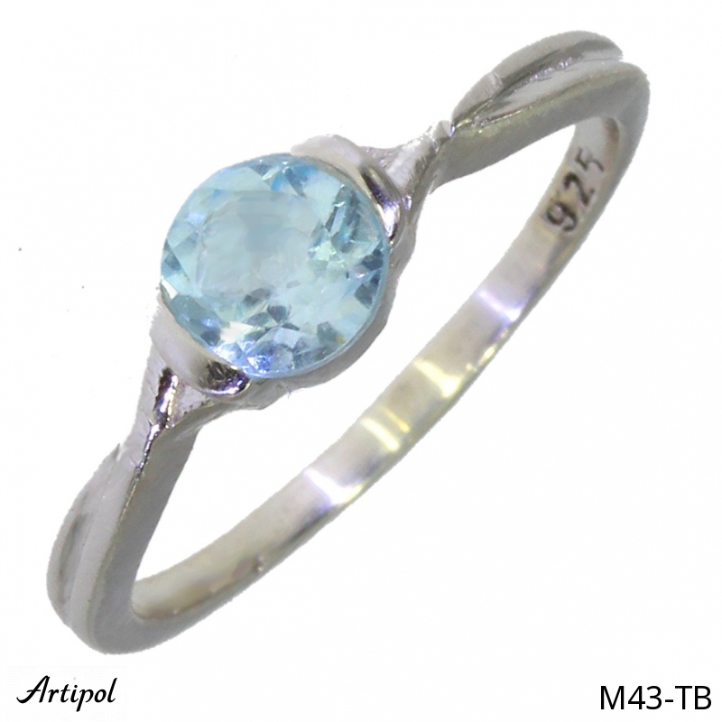 Ring M43-TB with real Blue topaz