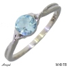Bague M43-TB en Topaze bleue véritable