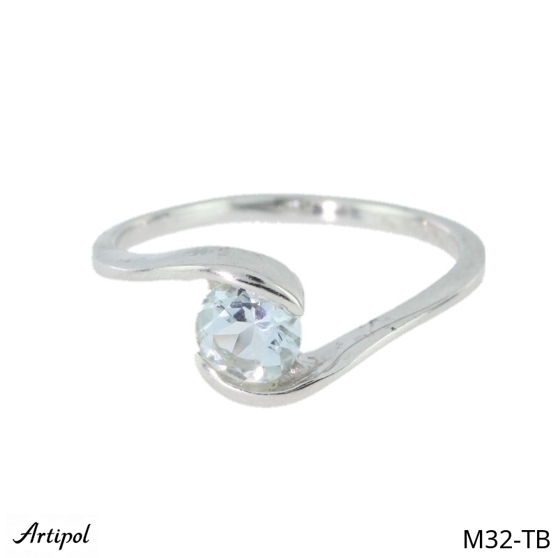 Bague M32-TB en Topaze bleue véritable