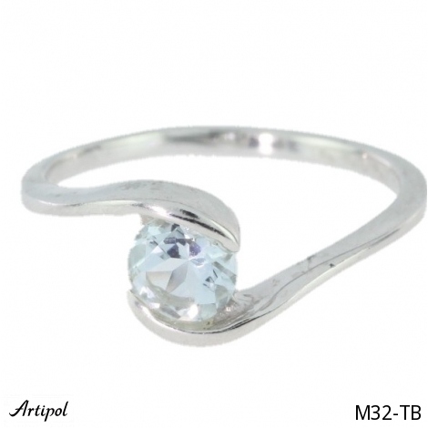 Ring M32-TB mit echter Blauem Topas