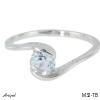 Ring M32-TB with real Blue Topaz