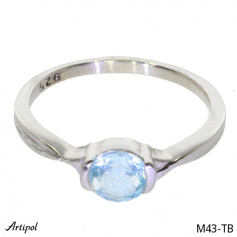Ring M43-TB mit echter Blauem Topas