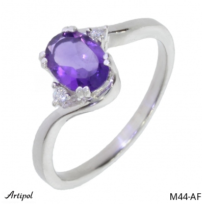 Ring M44-AF with real Amethyst