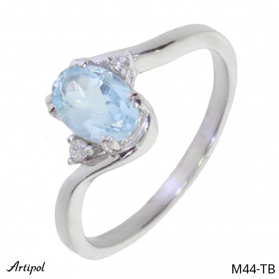 Ring M44-TB with real Blue topaz