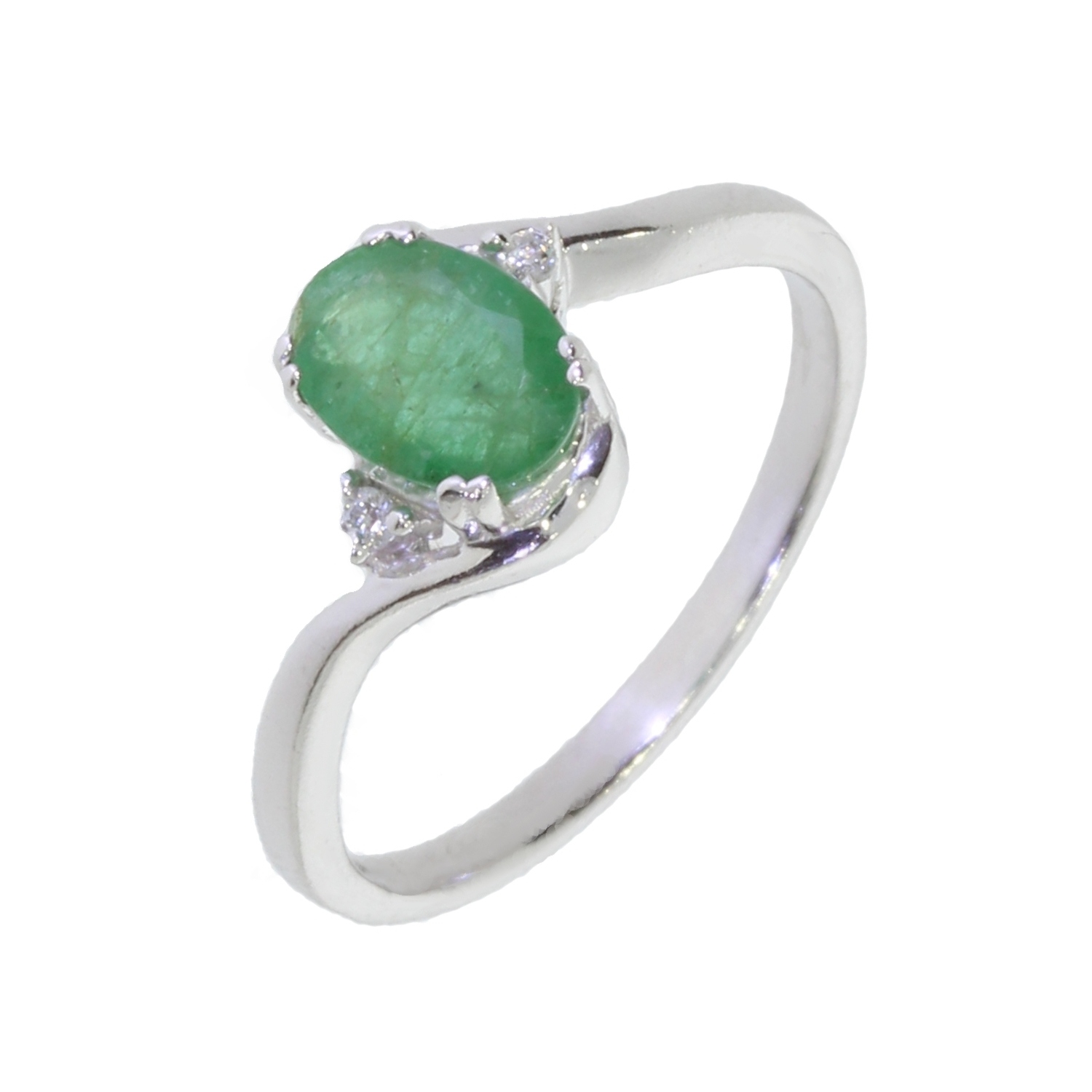 Bague Femme En émeraude Véritable - Neuf Sans Emballage, Pierre Précieuse Verte, Style élégant