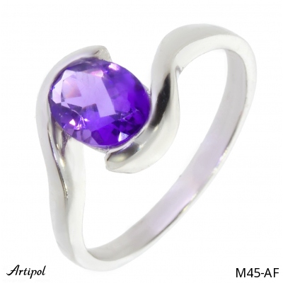 Ring M45-AF with real Amethyst