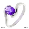 Ring M45-AF with real Amethyst faceted
