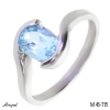 Ring M45-TB with real Blue topaz