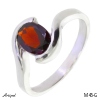 Ring M45-G with real Garnet