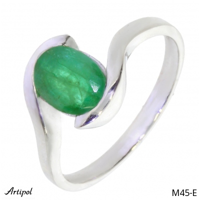 Ring M45-E with real Emerald