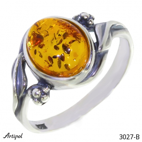Ring 3027-B with real Amber