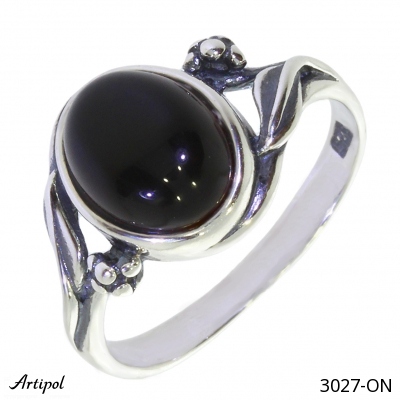 Bague 3027-ON en Onyx noir véritable