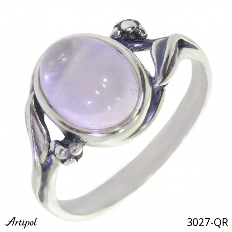 Ring 3027-QR with real Rose quartz