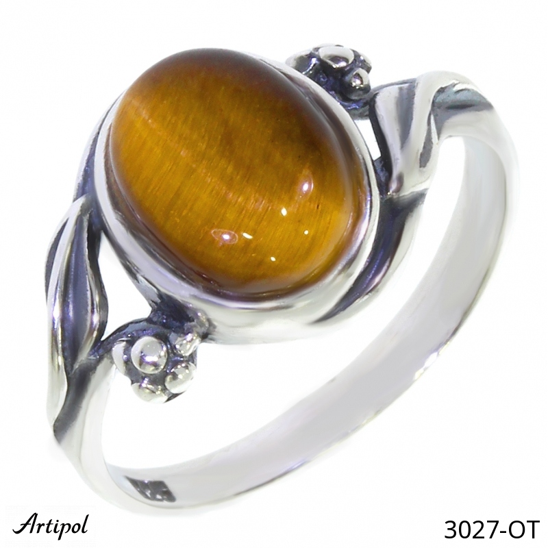 Bague 3027-OT en Oeil de tigre véritable