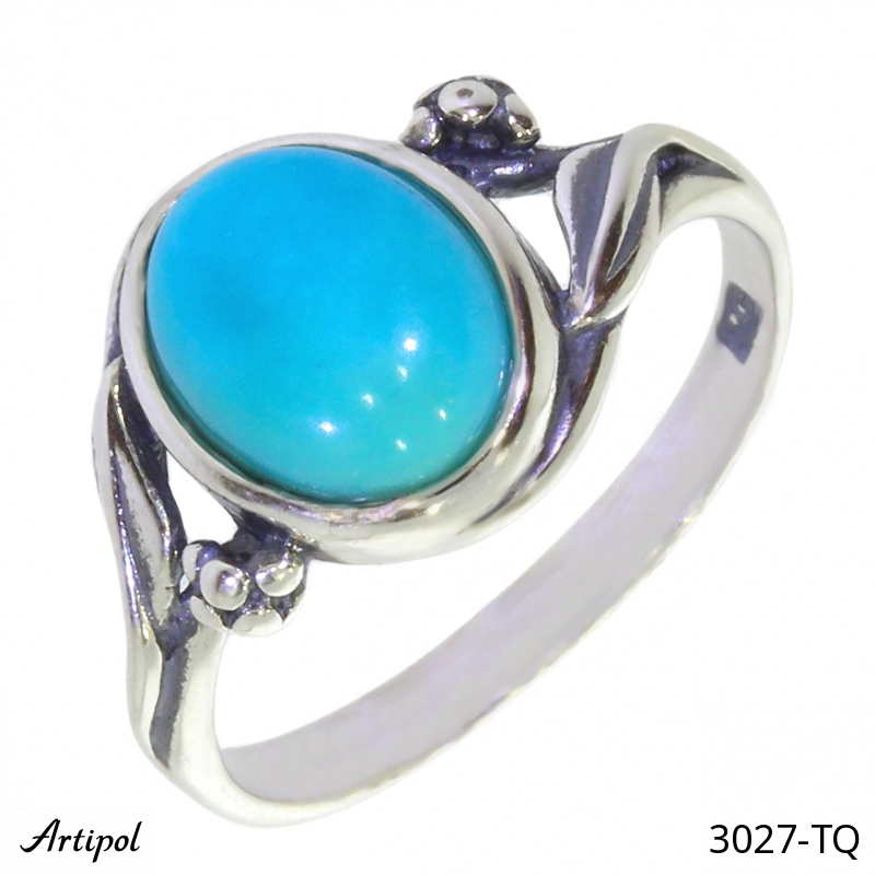 Bague 3027-TQ en Turquoise véritable