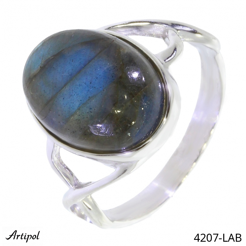 Ring 4207-LAB with real Labradorite