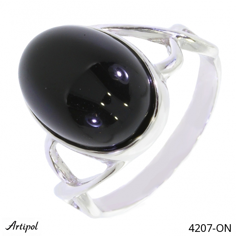 Bague 4207-ON en Onyx noir véritable