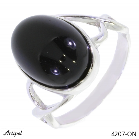 Ring 4207-ON with real Black onyx