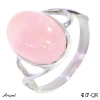 Ring 4207-QR with real Rose Quartz