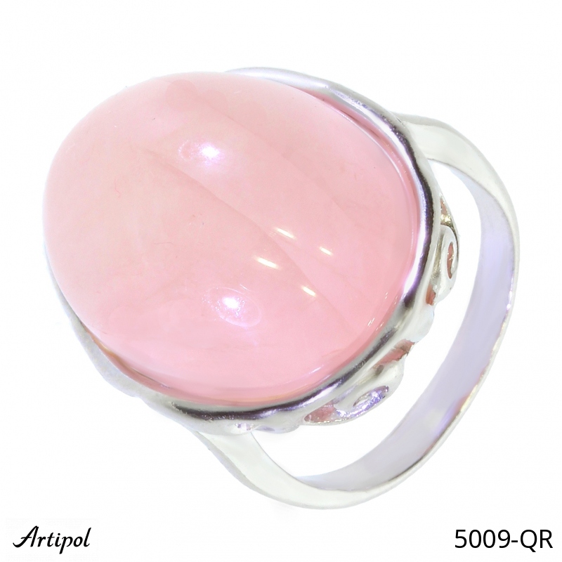 Bague 5009-QR en Quartz rose véritable