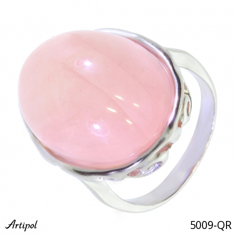Ring 5009-QR with real Rose Quartz