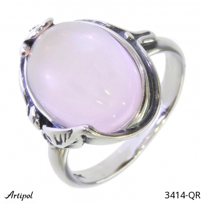 Ring 3414-QR with real Rose quartz